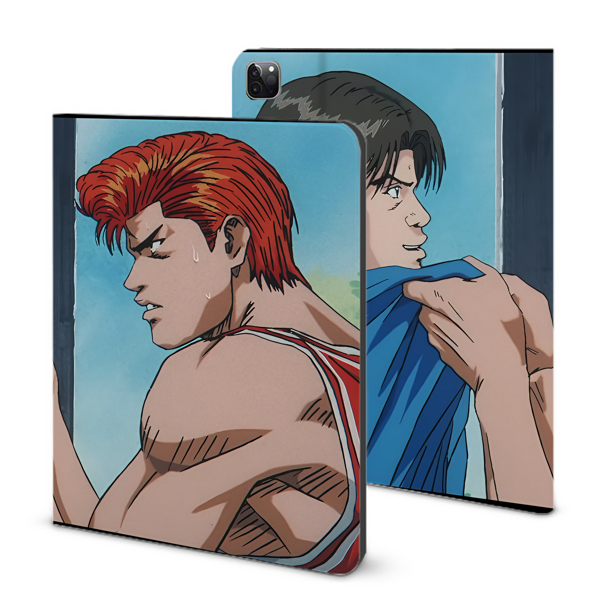 （画像用） SLAM DUNK／スラムダンク IPad ケース ブック型 PUレザー TPU 耐衝撃 軽量 薄型 ペン収納なし 全面保護 IPad 各モデル対応